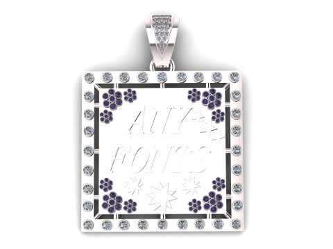 Customizable name pendant 3D Baskı Modeli