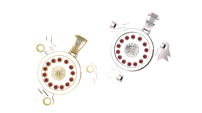 Gold Design PENDANT 3D प्रिंट मॉडल .c4d .max .obj .3ds .fbx .stl .blend
