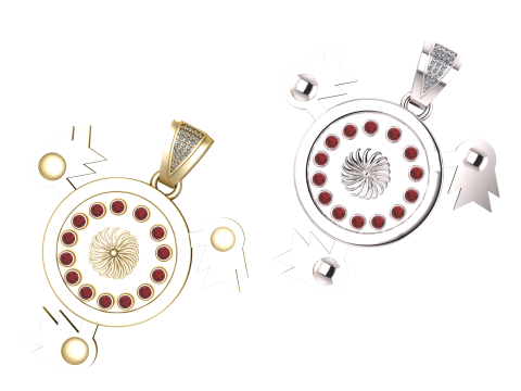 Gold Design PENDANT 3D प्रिंट मॉडल