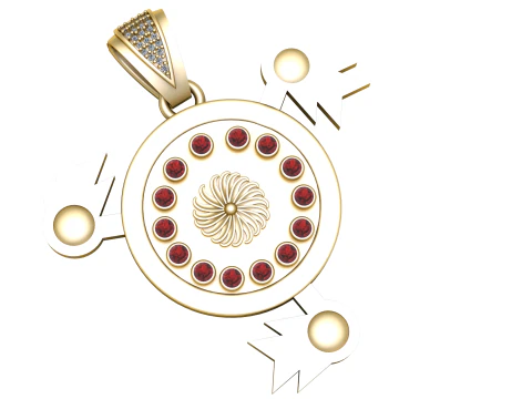 Gold Design PENDANT 3D Print Model