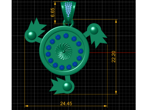 Gold Design PENDANT 3D प्रिंट मॉडल