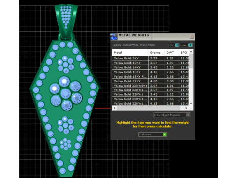 Floral Diamond Pendant 3D Print Model