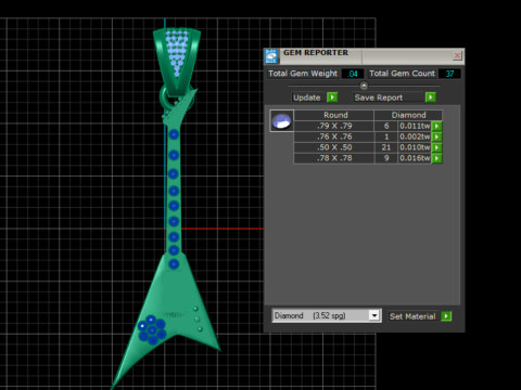 Guitar Design pendant 3Dプリントモデル