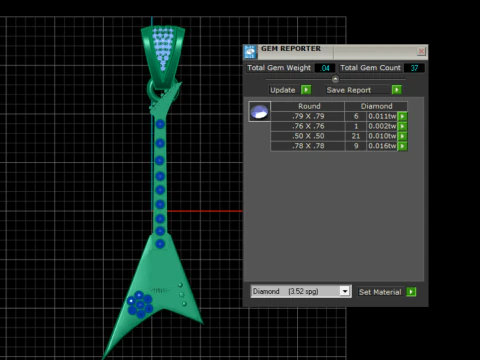 Guitar Design pendant 3D Print Model