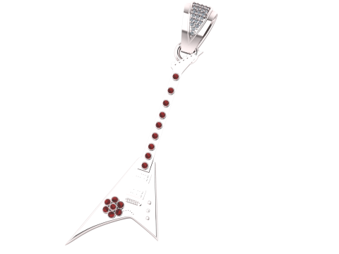 Guitar Design pendant 3Dプリントモデル
