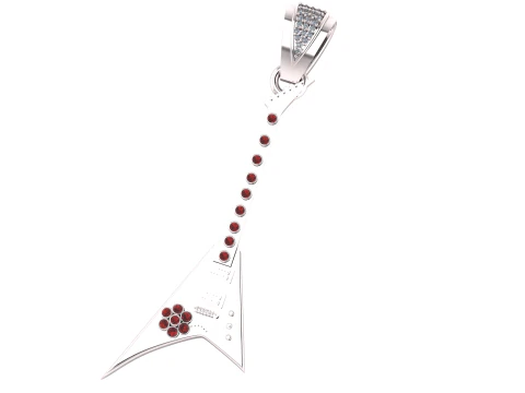 Guitar Design pendant 3D Print Model