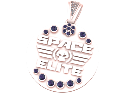 Space elite pendant 3Dプリントモデル
