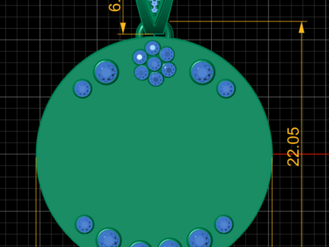 Space elite pendant 3Dプリントモデル