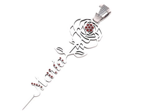 Aile kolye gül tasarım kolye KOLYE 3D Baskı Modeli