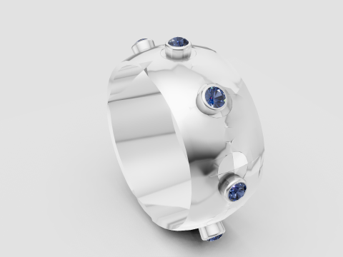Modern Gold Ring 3Dプリントモデル