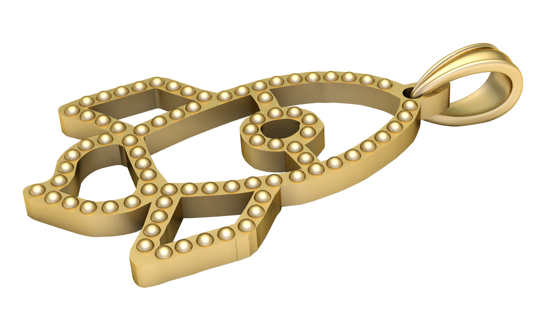 Rocket pendant 3D Print Model .c4d .max .obj .3ds .fbx .stl .blend 