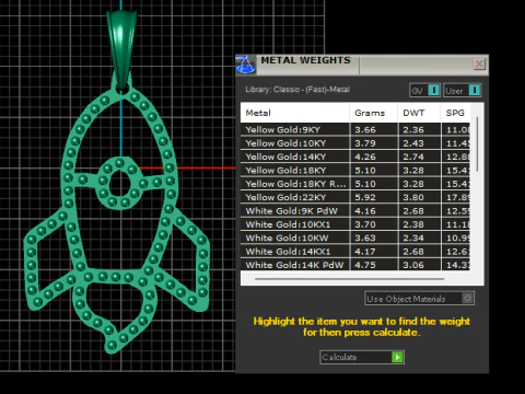 Rocket pendant 3D Print Model
