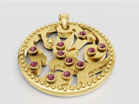 This luxurious round Pendant 3D 프린트 모델