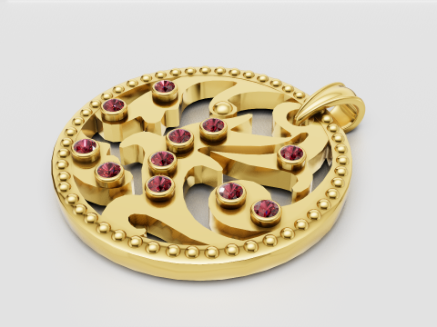 This luxurious round Pendant 3D 프린트 모델