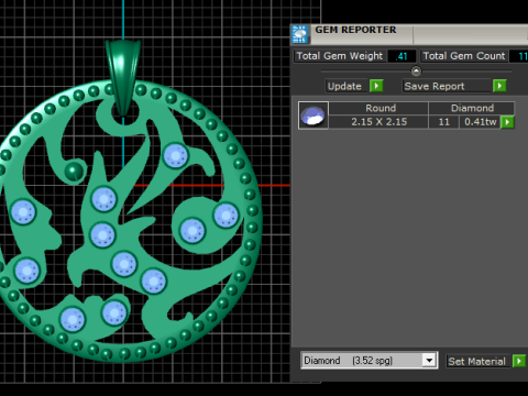 This luxurious round Pendant 3D 프린트 모델