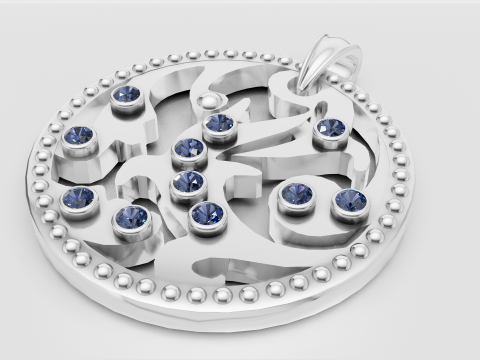 This luxurious round Pendant 3D 프린트 모델