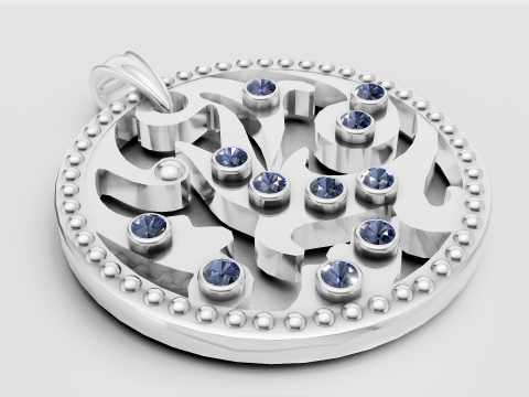 This luxurious round Pendant 3D 프린트 모델
