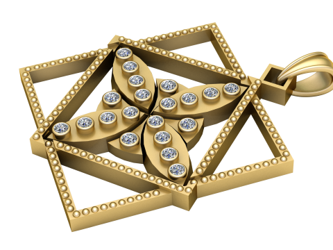 G eometric pendant 3D Print Model