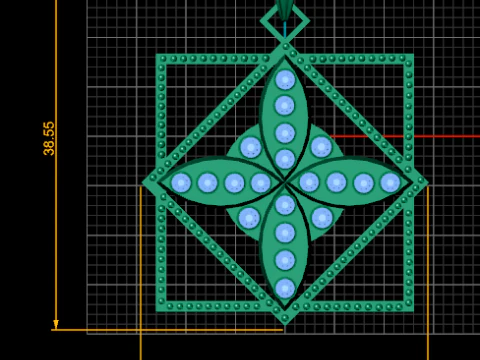 G eometric pendant 3D Print Model
