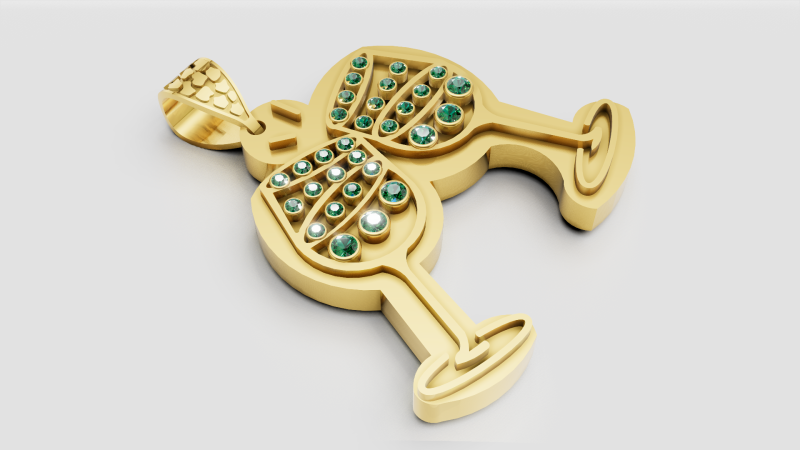 Cheers pendant 3D 打印模型 .c4d .max .obj .3ds .fbx .stl .blend