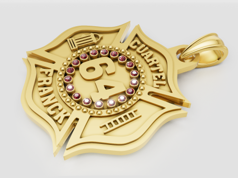 Firefighter pendant 3D-printmodel