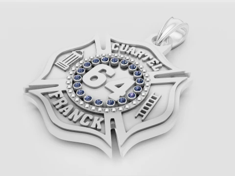 Firefighter pendant 3D Print Model