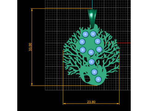 Fish pendant 3D Print Model