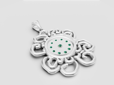 Artistic gold pendant Model Cetak 3D