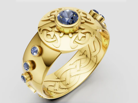 Ciondolo artistico in oro Modello di stampa 3D