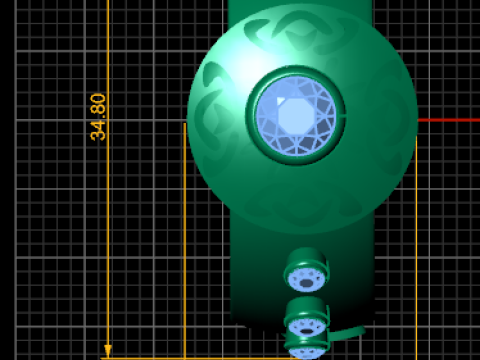 Artistic gold pendant 3D 打印模型