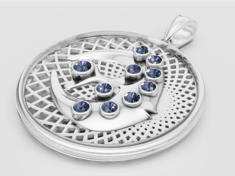 Gold lattice pendant 3D Принт Модель