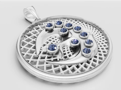 Gold lattice pendant 3D Print Model
