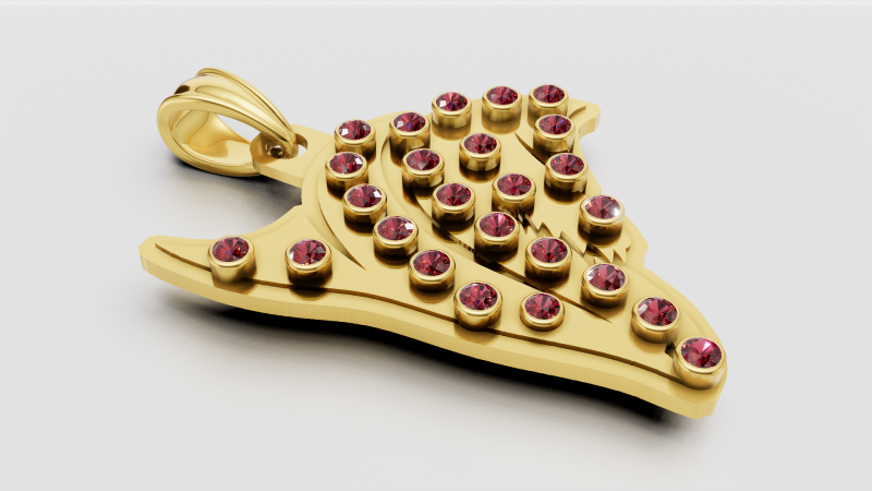 Manta ray pendant 3Dプリントモデル .c4d .max .obj .3ds .fbx .stl .blend