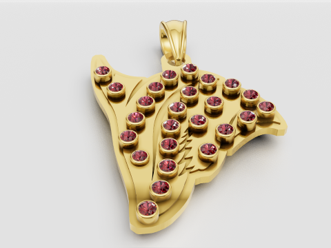 Manta ray pendant 3Dプリントモデル