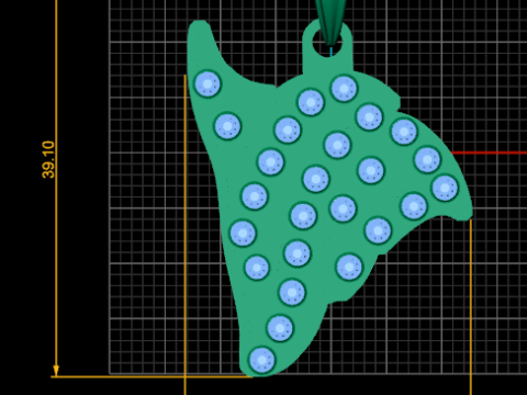 Manta ray pendant 3Dプリントモデル