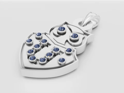 Ciondolo scudo OAWOOL Modello di stampa 3D