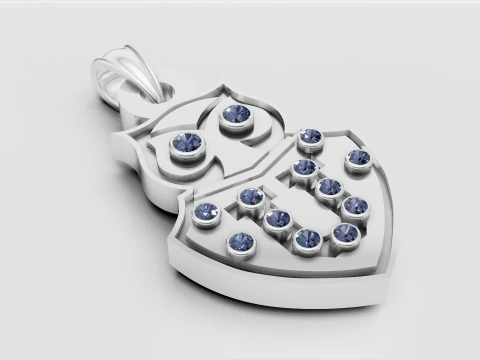 OAWOOL shield pendant 3D Print Model