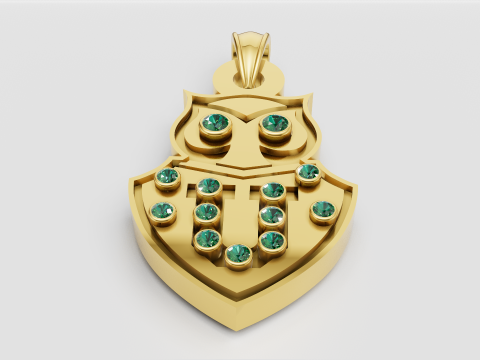 OAWOOL shield pendant 3D 打印模型