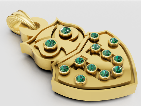 OAWOOL shield pendant 3D 打印模型
