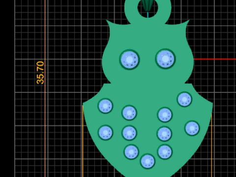 OAWOOL shield pendant 3D Print Model