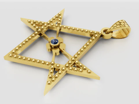 Pingente estrela Modelo de Impressão 3D