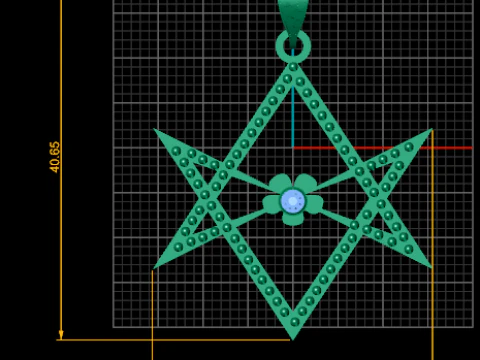 Star pendant 3D Print Model