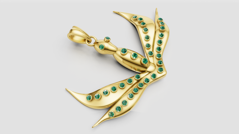 BIRD PENDANT Model Cetak 3D .c4d .max .obj .3ds .fbx .stl .blend