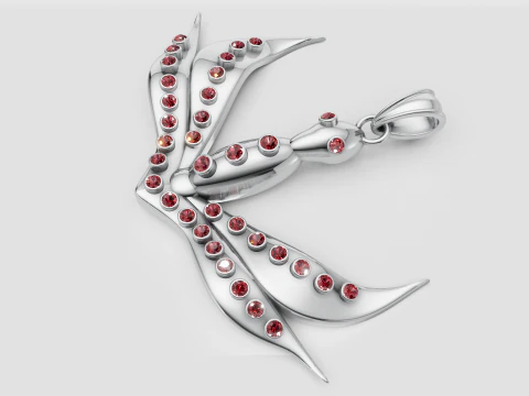 BIRD PENDANT 3D Print Model