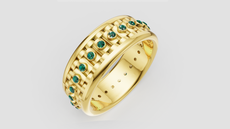 Mens gold ring 3D Druckmodell .c4d .max .obj .3ds .fbx .stl .blend 