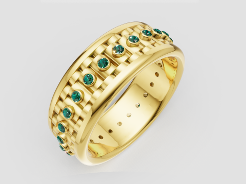 Mens gold ring 3D Print Model