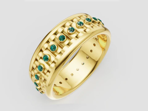 Anel de ouro masculino Modelo de Impressão 3D