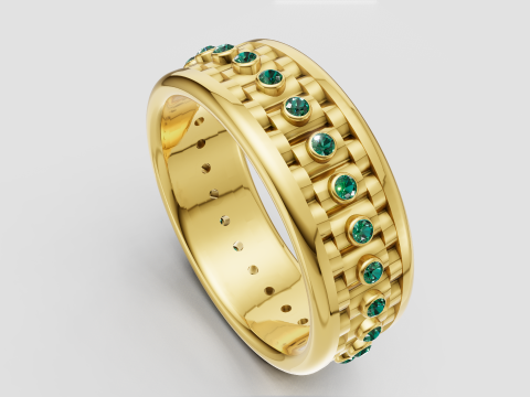 Mens gold ring 3D Druckmodell