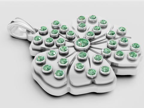 Ciondolo floreale Modello di stampa 3D