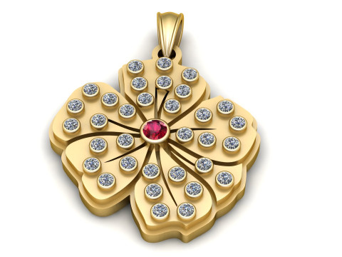 Ciondolo floreale Modello di stampa 3D